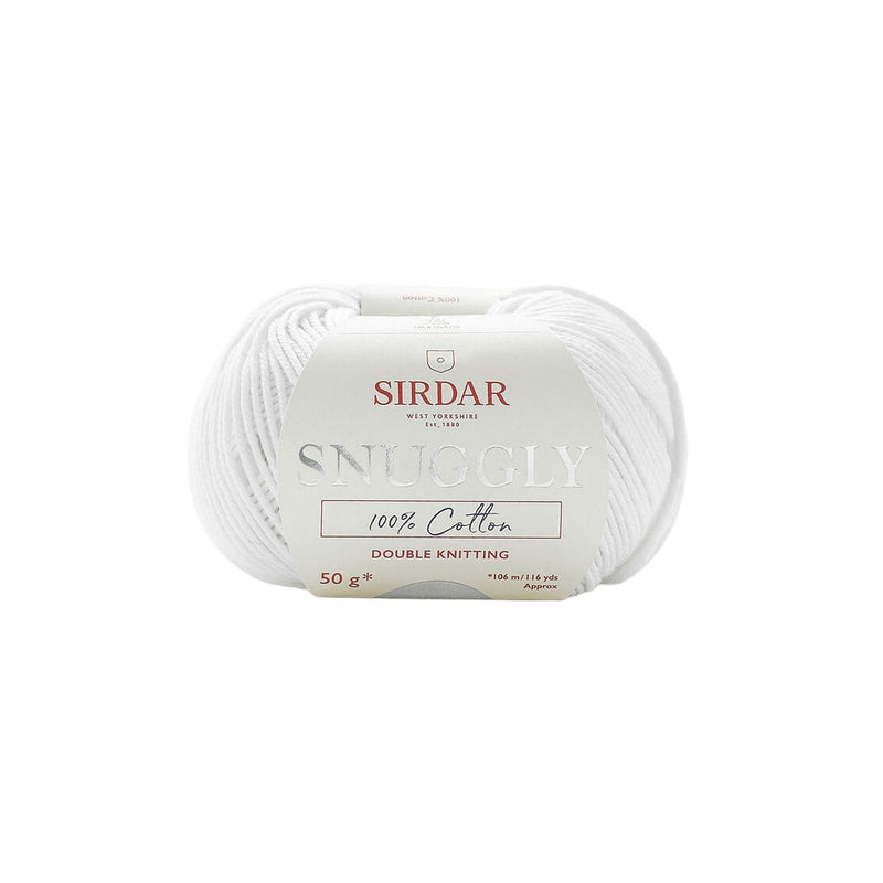 Sirdar Snuggly Cotton Double Knitting Yarn 50g - White