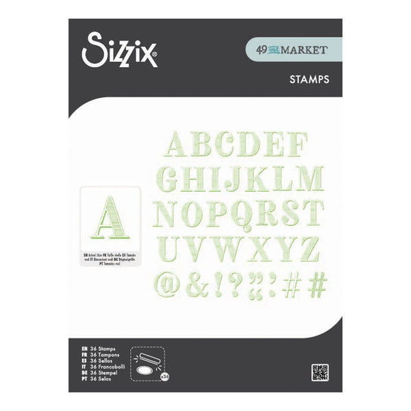 Sizzix Clear Stamps Set 36/Pkg by 49 and Market - Lino Type