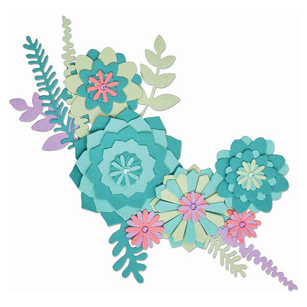 Sizzix Thinlits Die Set by Lisa Jones 15/Pkg - Succulent Wreath