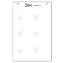 A clear rectangular stamping plate or stencil sheet from Sizzix, shown on a white background. The brand name 'Sizzix' is printed at the top, along with the product code '667204 - 3'.