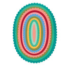 Colorful circular patterns in various shades on a white background