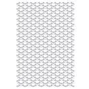 A rectangular fabric or paper product featuring an all-over repeating pattern of small gray bats on a white background.