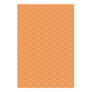 A rectangular orange textured mat with a repeating wavy pattern, shown flat against a solid white background.