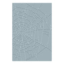 A rectangular gray sheet featuring a raised geometric web-like pattern in a lighter gray tone, shown on a plain white background.