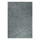 A rectangular textured material sample with a pebbled or leather-like surface in a dark gray color, centered on a plain white background.