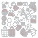 Sizzix Thinlits Die Set by Letters by Shells 18/Pkg - Picnic Treats