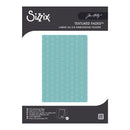 Sizix Textured Fades Large A5 2-D Embossing Folder by Jim Hardy, featuring a light blue-green patterned folder shown on its dark gray retail packaging.