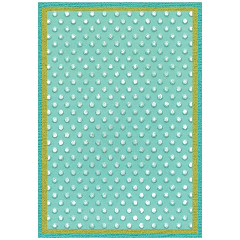 Sizzix 3-D Textured Impressions Embossing Folder w/A6 Stencil By Stacey Park - Rock the Dots
