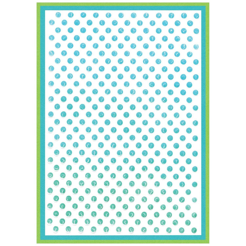 Sizzix 3-D Textured Impressions Embossing Folder w/A6 Stencil By Stacey Park - Rock the Dots