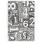 Sizzix 3D Texture Fades A5 Embossing Folder By Tim Holtz - Numbered