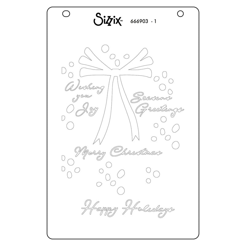 Sizzix A6 Stencil Set By Stacey Park 4/Pkg - A Wreath in Time
