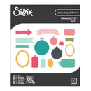 Sizzix Framelits Dies packaging with various die-cut shapes on a white background