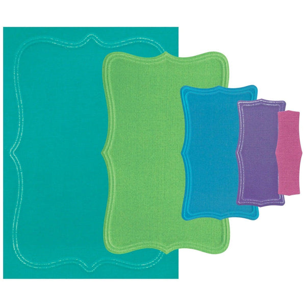 Sizzix Framelits Die Set By Stacey Park 8/Pkg - Fanciful Framelits Reversed, Doris Dotted Top Note