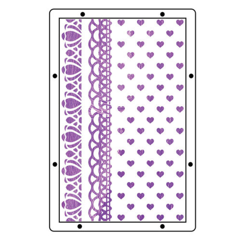 Sizzix Studio A5 Clear Stamp and Stencil Set By Mark Montano - Stitches