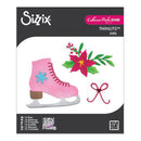 Sizzix Catherine Popper Designs Thinlits Dies packaging with pink ice skate and poinsettia design.