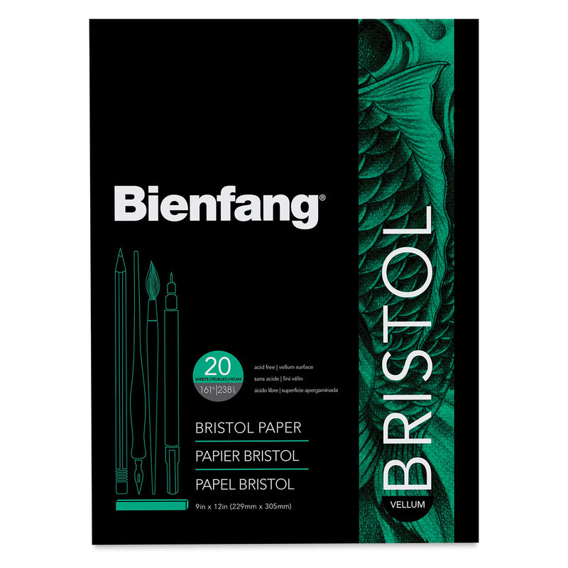 Speedball Bienfang Bristol Vellum Paper Pad 9"x 12" 20 Sheets