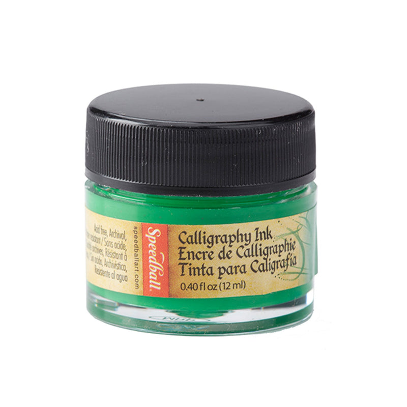 Speedball Calligraphy Acrylic Dip Ink 12ml - Emerald Green