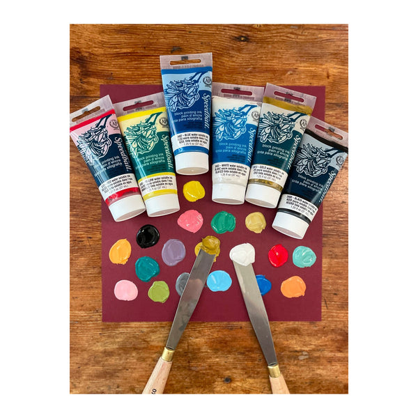 Speedball Water-Soluble Block Printing Ink Set 6/Pkg