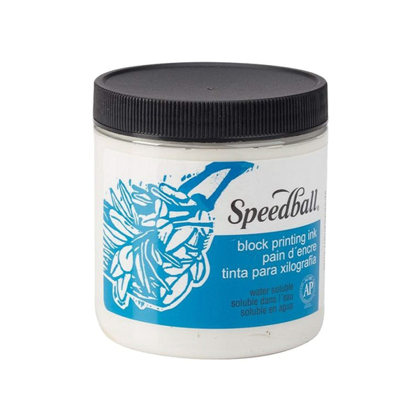 Speedball Water-Soluble Block Printing Ink 236ml -  Platinum White