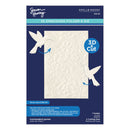 Spellbinders 3D Embossing Folder & Die packaging with hummingbird design on a blue background