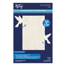 Spellbinders 3D Embossing Folder & Die packaging with hummingbird design on a blue background