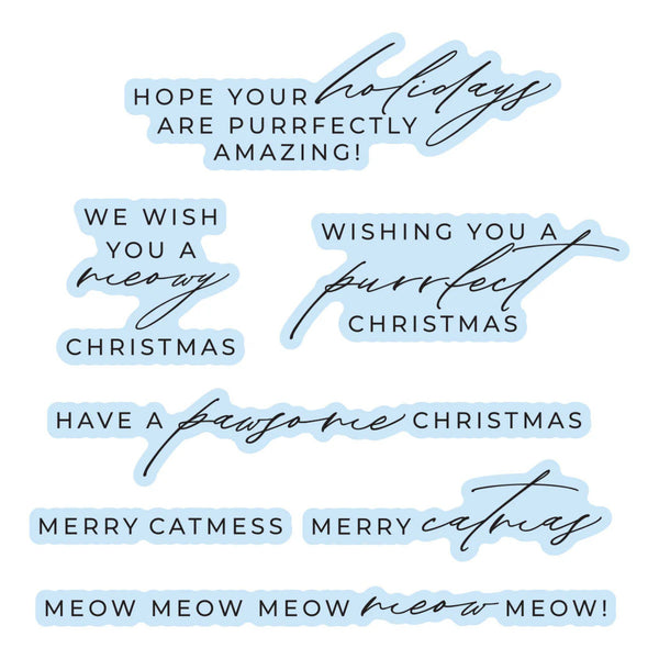Spellbinders Press + Foil Plates & Die Set by Yana Smakula - Meowy Christmas Sentiments