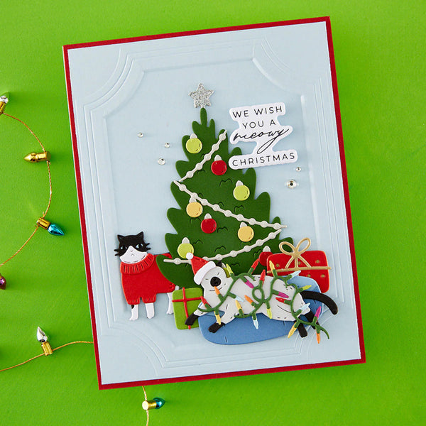 Spellbinders Press + Foil Plates & Die Set by Yana Smakula - Meowy Christmas Sentiments