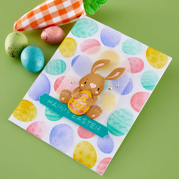 Spellbinders Stencil by Simon Hurley - Layered Ornate Eggs