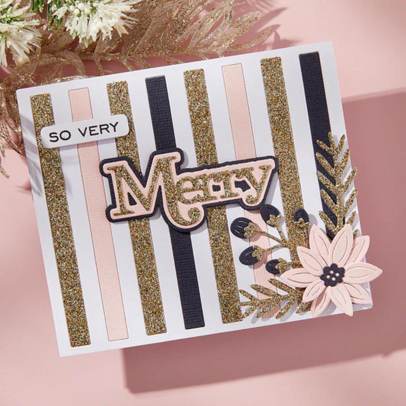 Spellbinders All About Christmas Stamp & Die Set by Lisa Horton - Merry Sentiments