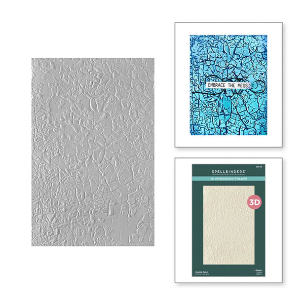 Spellbinders Beautifully Imperfect 3D Embossing Folder - Crackle Paint
