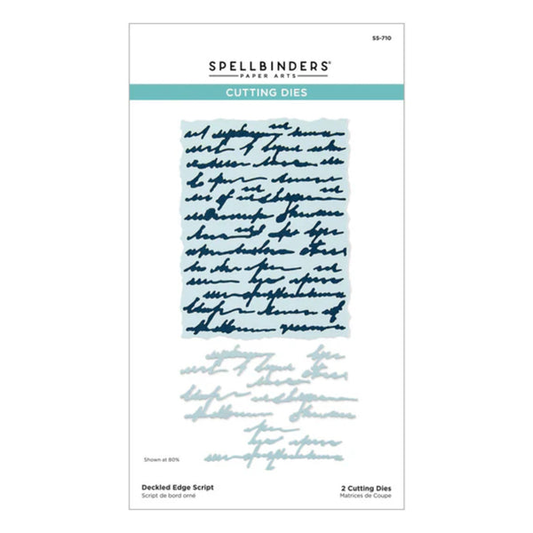 Spellbinders Beautifully Imperfect Etched Dies - Deckled Edge Script