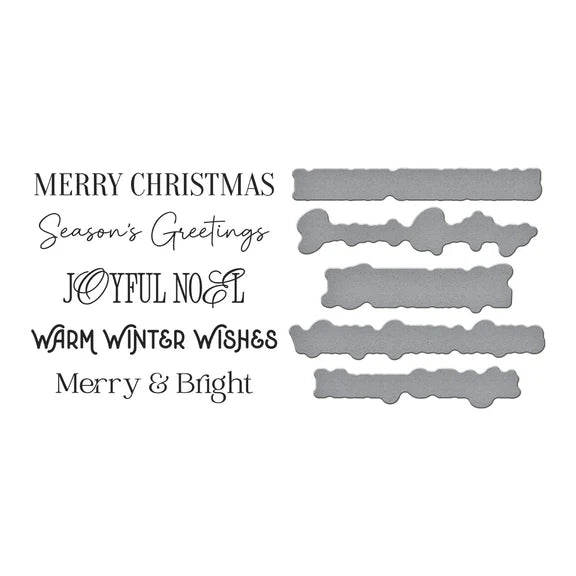 Spellbinders BetterPress Plate & Die Set - Merry Messages