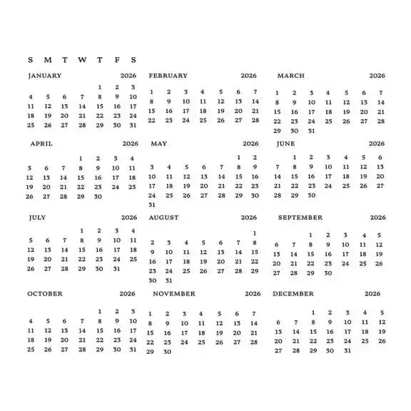 Spellbinders BetterPress Plate Set - DIY 2026 Calendar