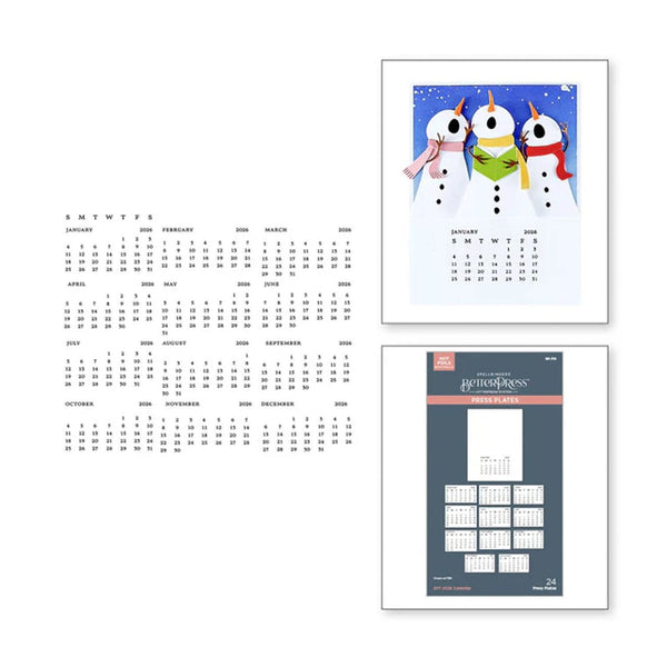 Spellbinders BetterPress Plate Set - DIY 2026 Calendar