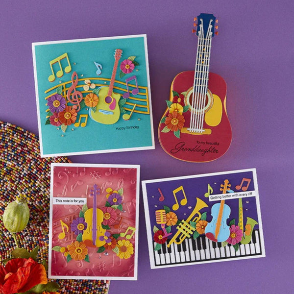 Spellbinders Bibi's Musical Notes Cutting Dies Bundle By Bibi Cameron - Small Instruments