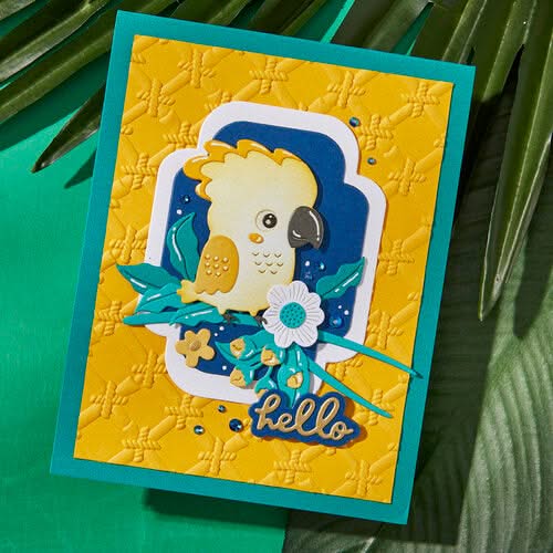 Spellbinders Cheerful Chirps 3D Embossing Folder - Bamboo Screen