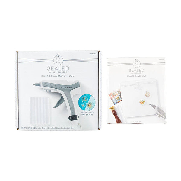 Spellbinders Sealed - Clear Seal Maker Tool & Glass Mat Bundle