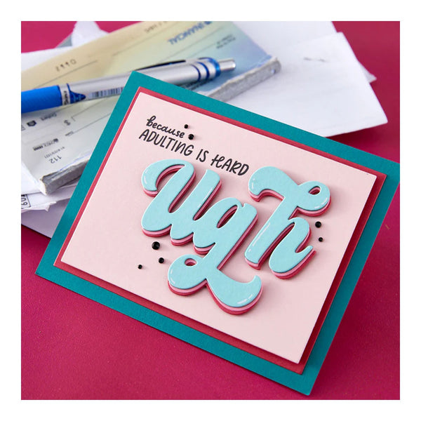 Spellbinders Clear Stamp & Die Set - Ugh