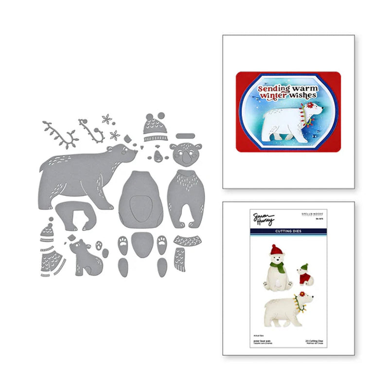 Spellbinders North Pole Friends Die Set - Polar Bear Pals