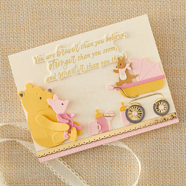 Spellbinders Etched Dies with Simple Stories Classic Pooh Baby - Ribbon & Trim