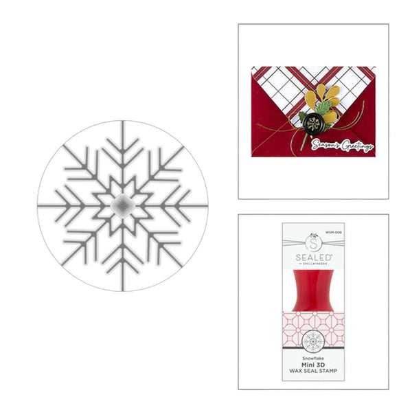 Spellbinders Holiday Magic Mini 3D Wax Seal - Snowflake
