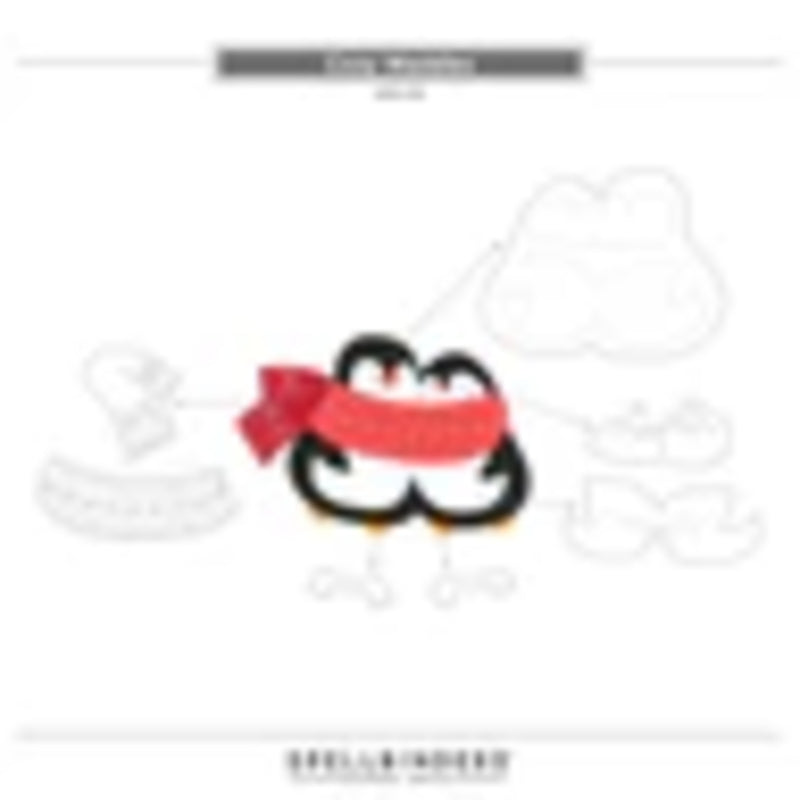 Spellbinders Merry Mischief Clear Stamp & Die Set - Cozy Waddles
