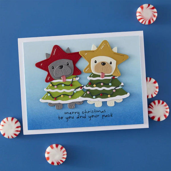 Spellbinders Merry Mischief Clear Stamp & Die Set - Deck the Paws