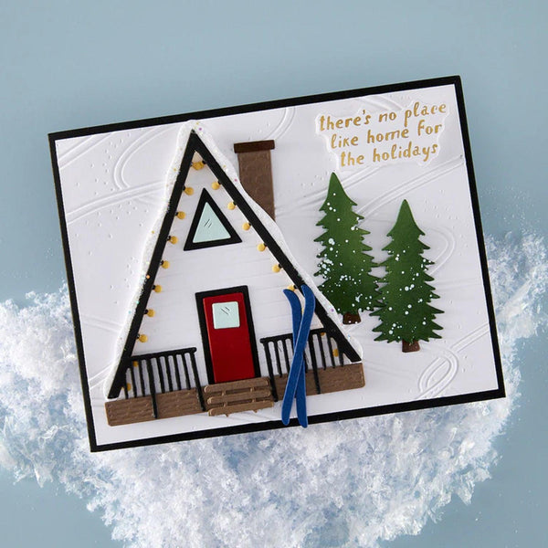 Spellbinders Ski-son‚Äôs Greetings BetterPress Plate & Die Set by Simon Hurley - Sentiments