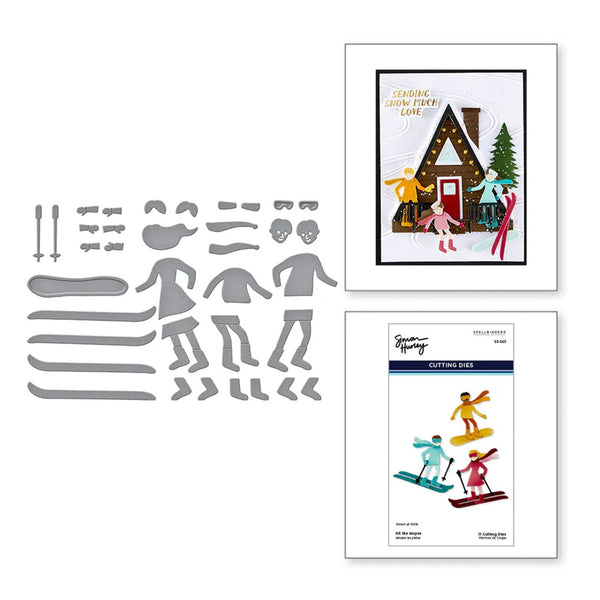 Spellbinders Ski-son‚Äôs Greetings Etched Dies by Simon Hurley - Hit the Slopes