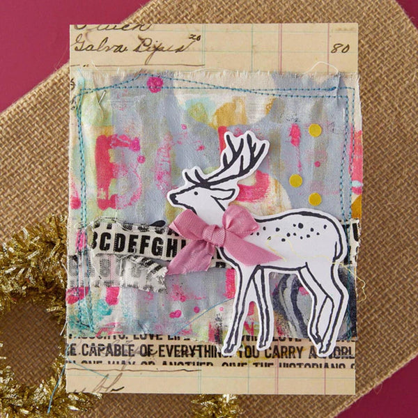 Spellbinders Starry Holiday Press Plate & Die Set By Dina Wakley - Cheer and Good Tidings Deer Registration