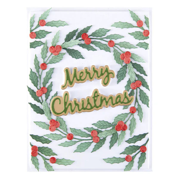 Spellbinders Texture & Foliage Wreath Etched Dies by Suzanne Hue - Seasonal Wreath Foliage