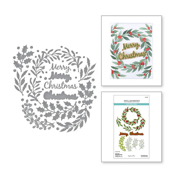 Spellbinders Texture & Foliage Wreath Etched Dies by Suzanne Hue - Seasonal Wreath Foliage