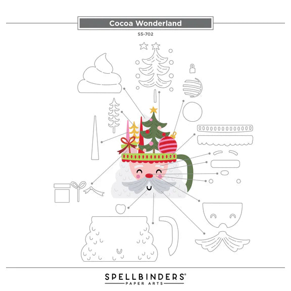 Spellbinders Wonderland  Die Set - Cocoa Wonderland