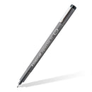 Gray Staedtler pigment liner pen on a white background
